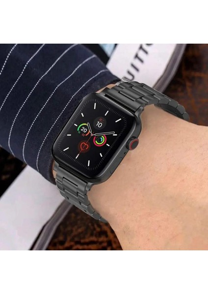 Apple Watch 2/3/4/5/6/7/8/se/ultra 42 44 45 49MM Uyumlu Çelik Baklalı Metal Kordon fırsatları