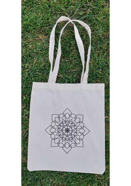 Mandala Geometrik Bez Çanta