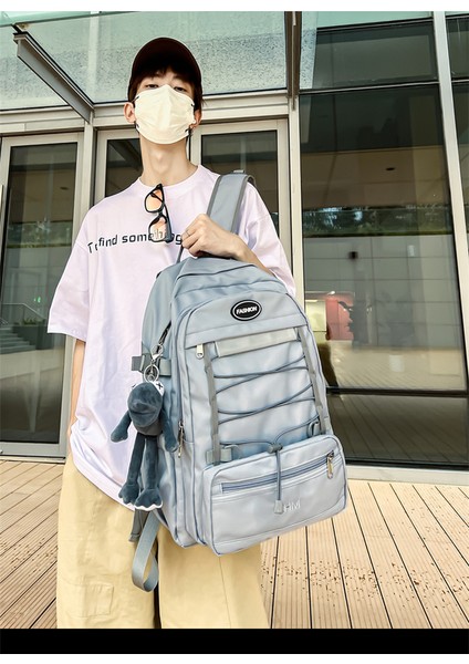 Yeni Naylon Sırt Çantası Büyük Kapasiteli Rahat Sırt Çantası Modaya Uygun Moda Öğrenci Okul Çantası (Yurt Dışından) fırsatları