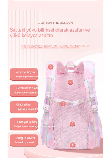 Yeni Ilkokul Öğrencisi Okul Çantası Kızlar 3-6. Sınıf Hafif Yan Buzdolabı Tarzı Çocuk Sırt Çantası Önerilen Yükseklik 130-160CM (Yurt Dışından) indirimleri