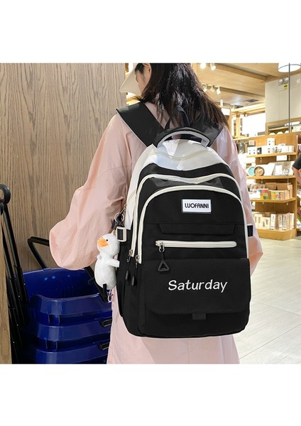Öğrenci Okul Çantası Kadın Yeni Naylon Trend Moda Sırt Çantası Büyük Kapasiteli Çok Bölmeli Bilgisayar Sırt Çantası (Yurt Dışından) fiyatları