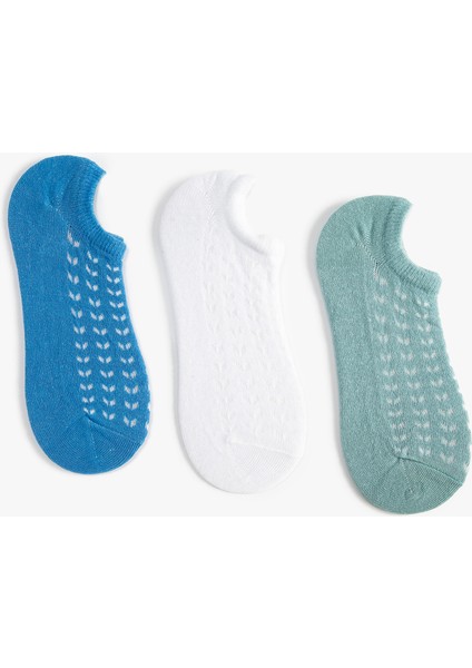 3-Pack Textured Multicolor Bootie Socks Set