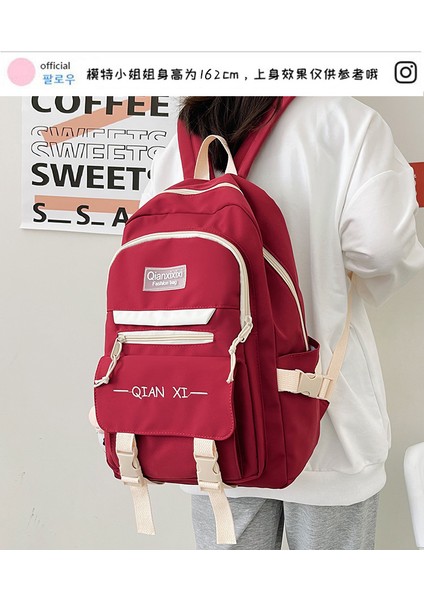 2023 Yeni Kampüs Açık Eğlence Sırt Çantası Moda Sırt Çantası Kadın Lise Öğrencisi Okul Çantası (Yurt Dışından) indirimleri