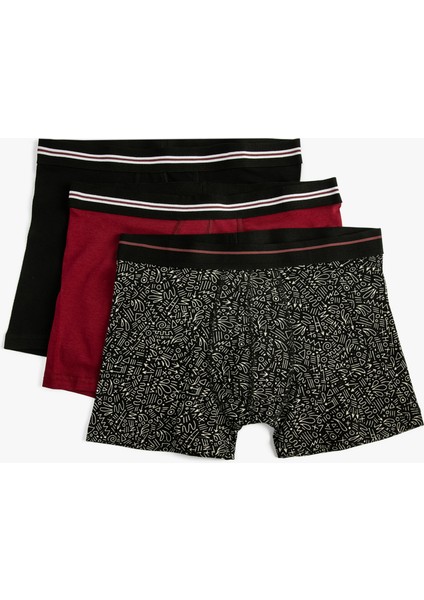 3'lü Boxer Seti Baskılı Çok Renkli
