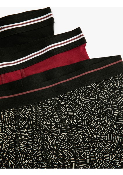 3'lü Boxer Seti Baskılı Çok Renkli modelleri