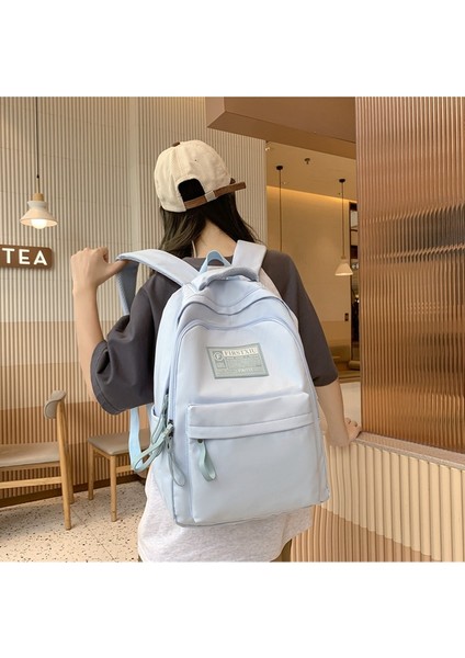 2023 Yeni Ortaokul Öğrencisi Okul Çantası Eğlence Açık Seyahat Sırt Çantası Basit Büyük Kapasiteli Çift Sırt Çantası (Yurt Dışından) fırsatları