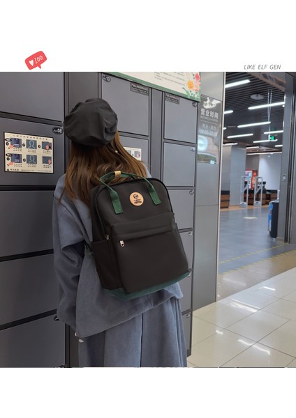 Büyük Kapasiteli Öğrenci Okul Çantası Erkekler ve Kadınlar Moda Çift Rahat Çanta 2023 Yeni Küçük Taze Sırt Çantası (Yurt Dışından) indirimleri