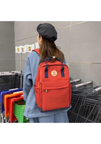 Büyük Kapasiteli Öğrenci Okul Çantası Erkekler ve Kadınlar Moda Çift Rahat Çanta 2023 Yeni Küçük Taze Sırt Çantası (Yurt Dışından) fiyatları