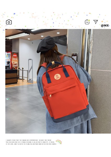 Büyük Kapasiteli Öğrenci Okul Çantası Erkekler ve Kadınlar Moda Çift Rahat Çanta 2023 Yeni Küçük Taze Sırt Çantası (Yurt Dışından) modelleri