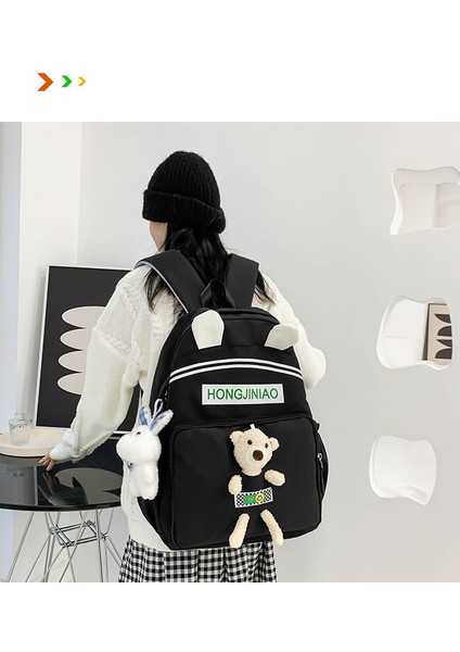 Yeni Büyük Kapasiteli Karikatür Ayı Sırt Çantası Kadın Moda Açık Seyahat Okul Çantası Sırt Çantası (Yurt Dışından) fiyatları