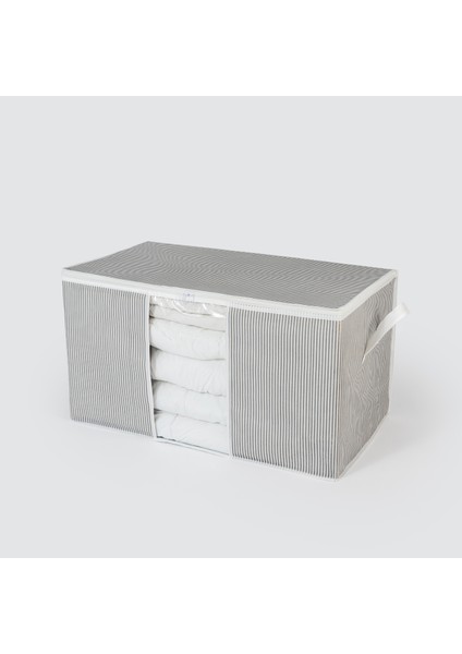 Mega Boy Pencereli Çizgi Desen Baskılı Yorgan Düzenleyici Hurç 90x50x50 cm