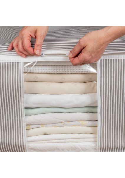 Mega Boy Pencereli Çizgi Desen Baskılı Yorgan Düzenleyici Hurç 90x50x50 cm fiyatları