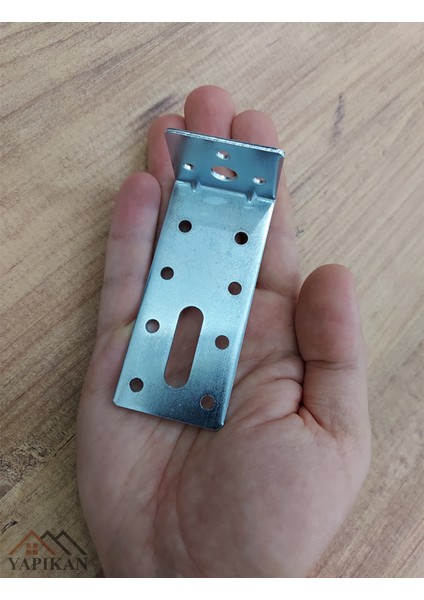 Deprem Güvenliği Dolap Sabitleme Aparatı Seti 4 x 3.2x 8.8 cm - Mobilya Gardırop Portmanto Kitaplık Masa Raf Eşya Duvara Sabitleyici Aparat - Orta Yük L Demir Köşe Bağlantı Gönye Köşebent