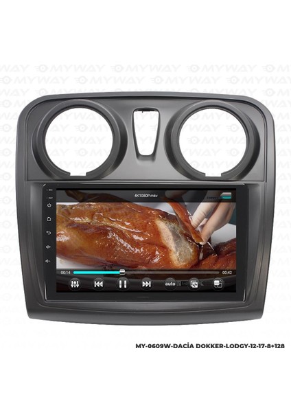 Dacia Lodgy Android 12 Multimedya Carplay 4gb RAM+64GB HDD 2012-2017 Navigasyon Ekran