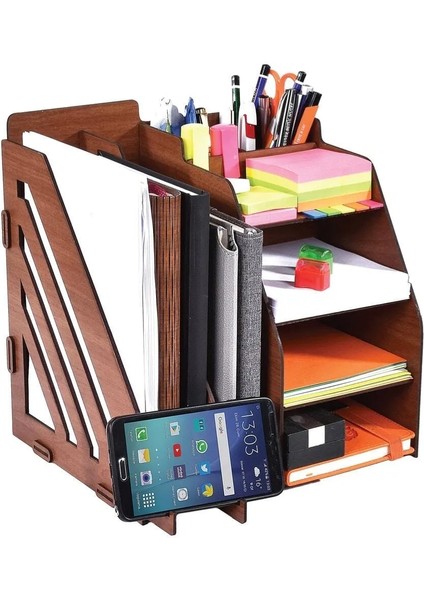 Capellawoodworks Özel Tasarım Dekoratif Ofis Masa Üstü Organizer