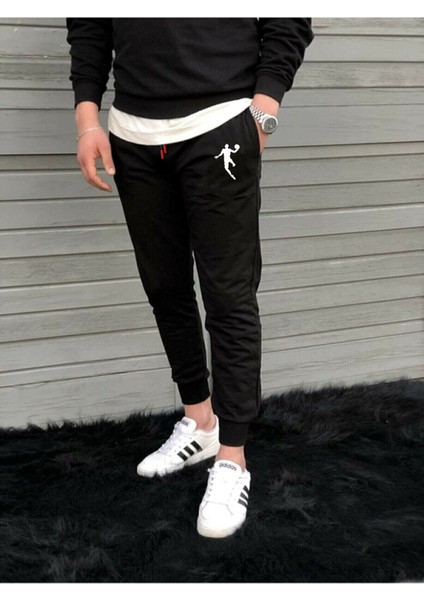 Relax Family Xf Erkek Siyah Yazlık Slim Fit Eşofman Altı Dar Kesim Siyah Jogger