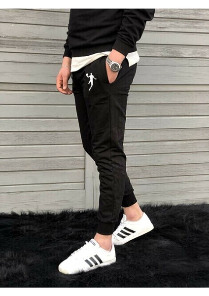 Relax Family Xf Erkek Siyah Yazlık Slim Fit Eşofman Altı Dar Kesim Siyah Jogger