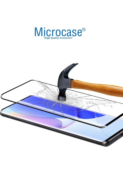 Realme C55 Tam Kaplayan Çerçeveli Tempered Ekran Koruyucu - Siyah AL3276