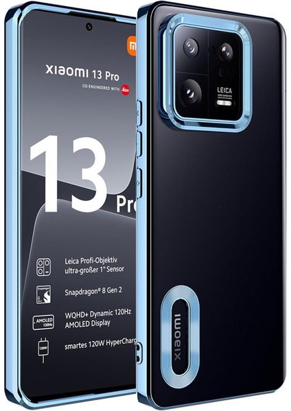 Xiaomi Mi 13 Pro Kılıf Köşeleri Renkli Şeffaf Kamera Korumalı Silikon Luxury Kapak