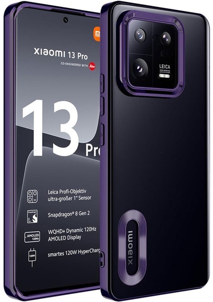 Xiaomi Mi 13 Pro Kılıf Köşeleri Renkli Şeffaf Kamera Korumalı Silikon Luxury Kapak