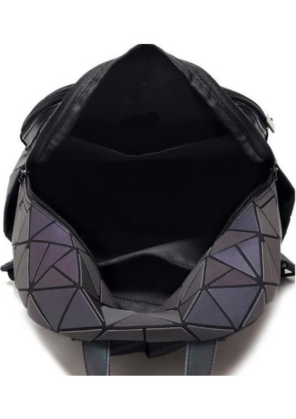 Kadın Işık Sırt Çantası Moda Geometrik Elmas Seyahat Omuz Çantası Katlanır Öğrenci Okul Shine Backpack (Yurt Dışından) fırsatları