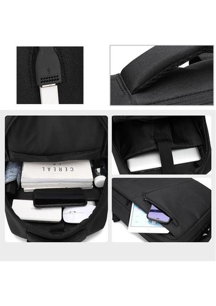 Moda Seyahat Sırt Çantası, 15.6 Inç Dizüstü Bilgisayar Sırt Çantası, Okul Çantası, Iş Çantası, USB Şarj Portlu Erkek Su Geçirmez Iş Çantası (Yurt Dışından) fiyatları