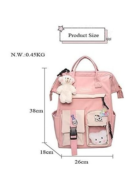 Aksesuarlı Sevimli Öğrenci Okul Sırt Çantası (Yurt Dışından) indirimleri