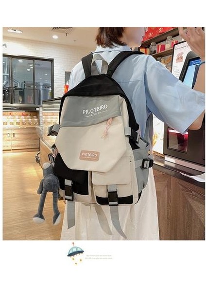 Y Naylon Öğrenci Okul Çantası Omuz Çantası (Yurt Dışından) modelleri