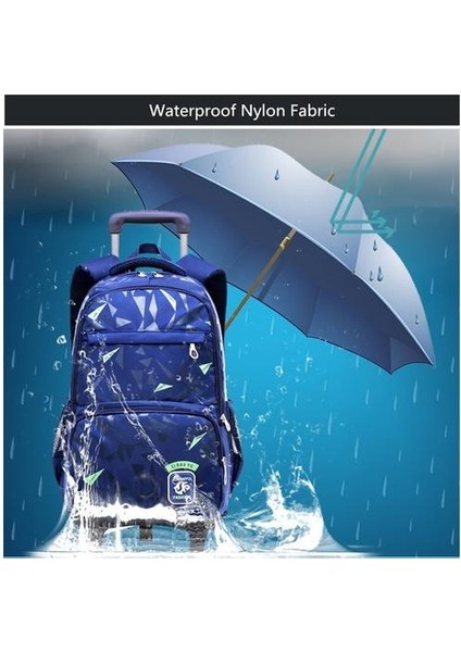 Öğrenci Sırt Çantası Çekme Çubuğu Çantası Çıkarılabilir 6 Tekerlekli Haddeleme Naylon Su Geçirmez Kumaş (Yurt Dışından) fiyatları