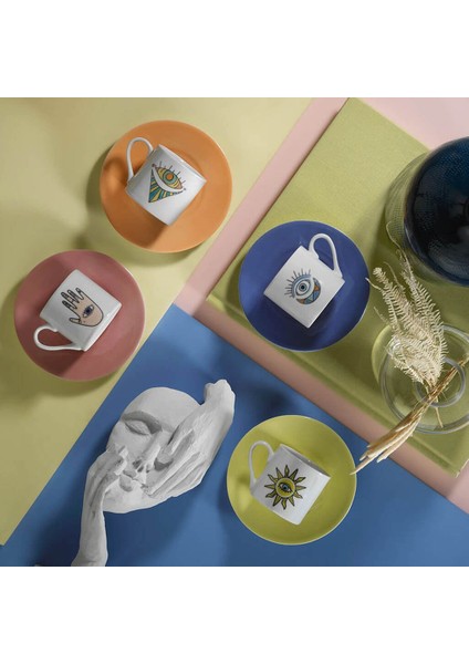 Rüya 8 Parça 4 Kişilik Kahve Fincan Takımı