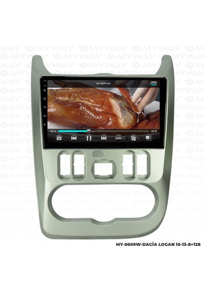 Dacia Logan Android 12 Multimedya Carplay 4gb RAM+64GB HDD Navigasyon Ekran