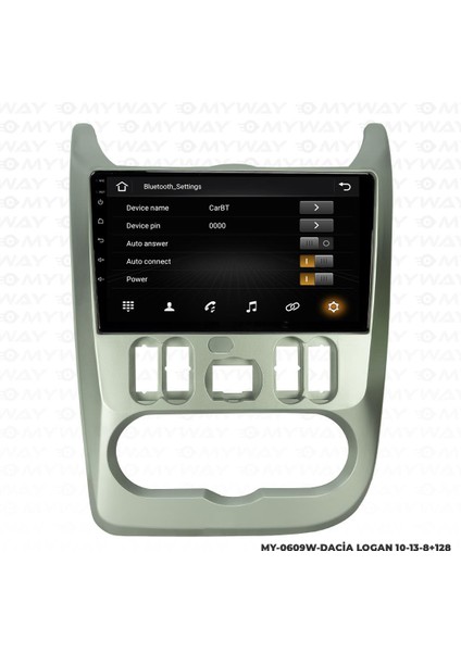 Dacia Logan Android 12 Multimedya Carplay 4gb RAM+64GB HDD Navigasyon Ekran modelleri