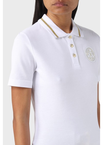 % 100 Pamuk Logolu Regular Fit Polo Yaka T Shirt Bayan Polo Yaka T Shirt 74HAGT08 CJ01T G03 modelleri