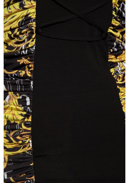 Logo Tasarımlı V Yaka Sırt Dekolteli Slim Fit Mini Kadın Elbise 74HAO9A1 JS162 G89 fırsatları