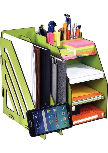 Capellawoodworks Özel Tasarım Dekoratif Ofis Masa Üstü Organizer