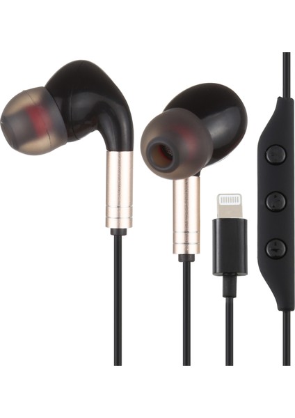 520 1.2m 8 Pin Arayüz Silikon Kulaklıklı Kulak Içi Kablolu Tel Kontrollü Kulaklık (Yurt Dışından)