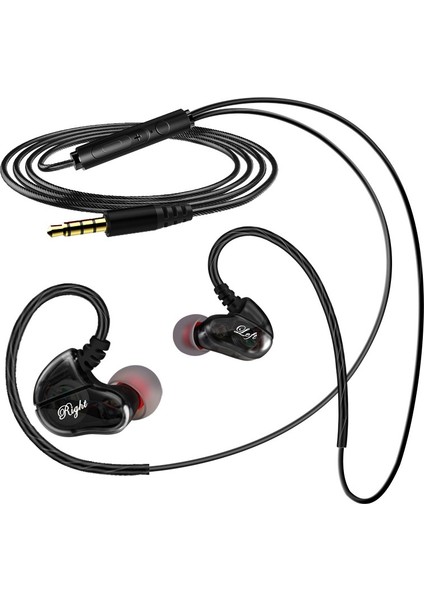 S610-B 3.5mm Dört Koynlu Kulak Içi Tel Kontrol Hifi Kulaklık (Yurt Dışından)