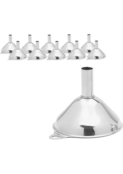 Paslanmaz Çelik Huni 45mm - 10 Adetlik Toptan Set - Sağlam ve Dayanıklı