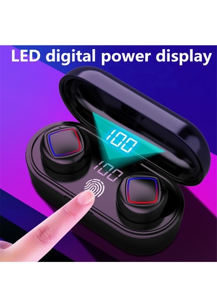 Tws Parmak Dokunuş LED Pil Ekranı Bluetooth Kulaklık (Yurt Dışından)