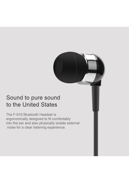 F910 Csr4.1 Bluetooth Kulaklık - Gümüş (Yurt Dışından)