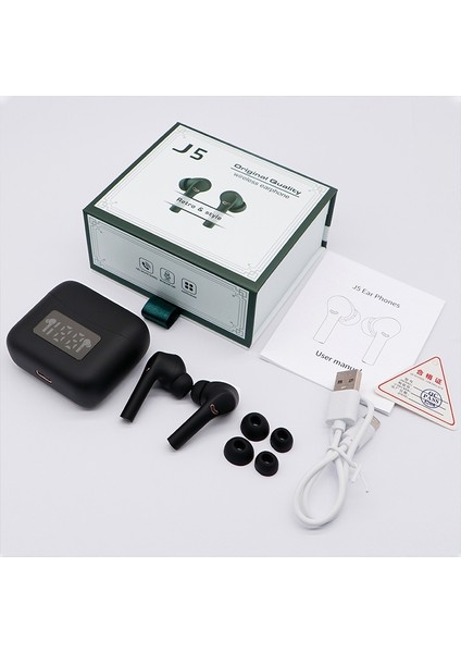 Zunhaı J5 Bluetooth 5.2 Stereo Binaural Kulaklık - Siyah (Yurt Dışından) indirimleri