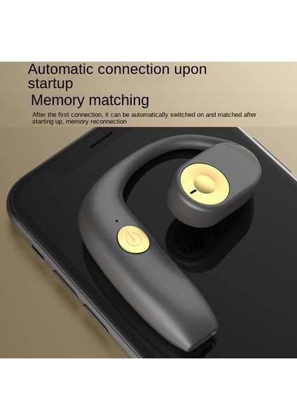 Zunhaı Ows Kemik Iletim Bluetooth Sport Kulaklık - Siyah (Yurt Dışından)