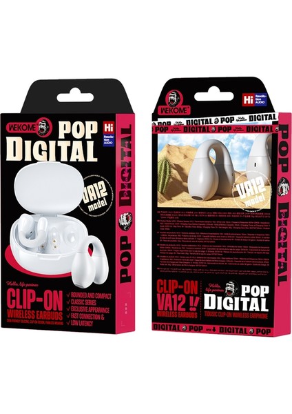 VA12 Klip Kulak Bluetooth Kulaklık - Beyaz (Yurt Dışından) fırsatları