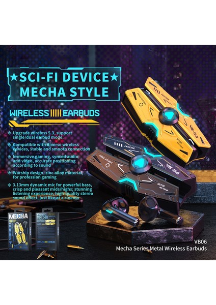 Wekome VB06 Metal Bluetooth Kulaklık - Siyah (Yurt Dışından)