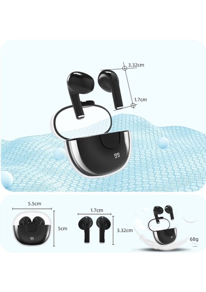 Zunhaı Dijital Ekran Bluetooth Kulaklık M6 Pro - Beyaz (Yurt Dışından) modelleri