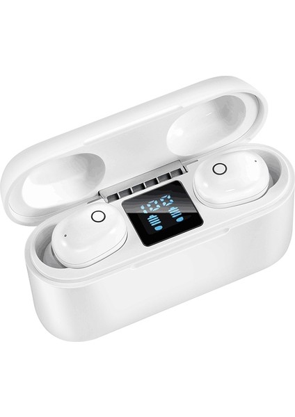 Zunhaı Dt-18 Iki Kulak Bluetooth Kulaklık - Beyaz (Yurt Dışından)