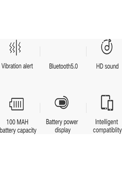 F2 Pro Titreşimli Uyarı Klipsli Bluetooth Kulaklık - Siyah (Yurt Dışından)