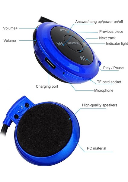 Zunhaı MINI-503 Bluetooth Kulaklık - Kırmızı (Yurt Dışından)