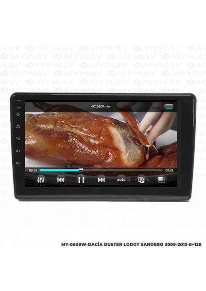Dacia Duster Android 12 Multimedya Carplay 4gb RAM+64GB HDD 2009-2013 Navigasyon Ekran