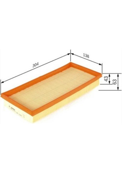 Toyota Yaris 1.4 D-4d Dizel Hava Filtresi 2012-2015 Bosch